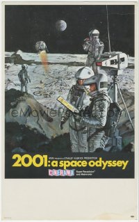 1j0195 2001: A SPACE ODYSSEY Cinerama mini WC 1968 Kubrick, art of astronauts on moon by Bob McCall!