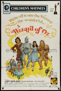 1j2227 WIZARD OF OZ 1sh R1972 Victor Fleming, Haley, Bolger, Lahr, Judy Garland all-time classic!