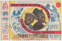 1j0403 WHY BRING THAT UP herald 1929 great images of the Two Black Crows Moran & Mack in blackface!