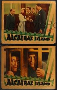 1j1383 ALCATRAZ ISLAND 3 LCs 1937 w/ great image of Ann Sheridan, John Litel, most famous prison!