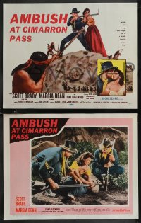 1j1239 AMBUSH AT CIMARRON PASS 8 LCs 1958 Scott Brady, Margia Dean, early Clint Eastwood, western!