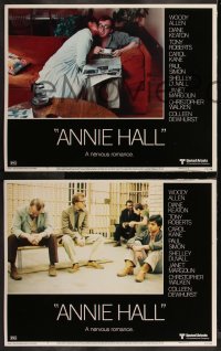 1j1240 ANNIE HALL 8 LCs 1977 wacky images of star/director Woody Allen in a nervous romance!