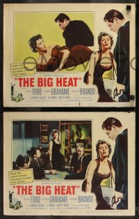 1j1247 BIG HEAT 8 LCs 1953 Glenn Ford & sexy Gloria Grahame, Fritz Lang noir!