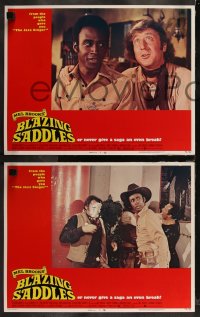 1j1251 BLAZING SADDLES 8 LCs 1974 Cleavon Little, Wilder, Madeline Kahn, Mel Brooks western!
