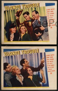 1j1363 BLONDE TROUBLE 6 LCs 1937 five guys play a song for pretty good girl Eleanor Whitney!