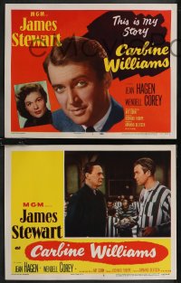 1j1255 CARBINE WILLIAMS 8 LCs 1952 James Stewart builds gun in prison, Jean Hagen, Wendell Corey