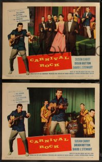 1j1256 CARNIVAL ROCK 8 LCs 1957 Susan Cabot, Brian Hutton, cool musical dancing images!