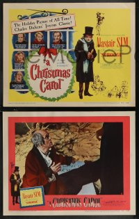 1j1259 CHRISTMAS CAROL 8 LCs 1951 Charles Dickens holiday classic, Alastair Sim as Scrooge!