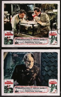 1j0746 CURSE OF FRANKENSTEIN /HORROR OF DRACULA signed #1/3 set of 8 faux LCs 2021 scenes you would have liked to see!