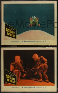 1j1333 SATELLITE IN THE SKY 8 LCs 1956 Kieron Moore, pretty Lois Maxwell, cool sci-fi astronauts!