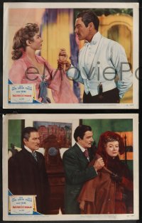1j1381 THAT FORSYTE WOMAN 4 LCs 1949 Errol Flynn, Greer Garson, Robert Young, & Janet Leigh!