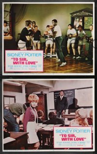 1j1349 TO SIR, WITH LOVE 8 LCs 1967 Sidney Poitier's the teacher who had to tame turned-on teens!