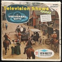1j0081 VIEW-MASTER group of 3 reels 1964 Television Shows at Universal City, with 12-page booklet!