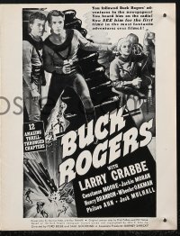 1j1715 BUCK ROGERS pressbook R1940s Buster Crabbe, classic Universal sci-fi serial!