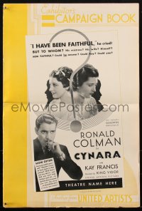 1j1722 CYNARA pressbook 1932 Kay Francis, Ronald Colman, directed by King Vidor, ultra rare!