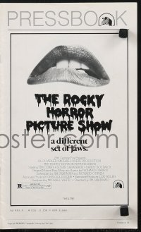1j1769 ROCKY HORROR PICTURE SHOW pressbook 1975 classic c/u lips image, a different set of jaws!