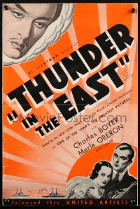 1j1778 THUNDER IN THE EAST pressbook 1935 Japanese Charles Boyer & Merle Oberon, ultra rare!