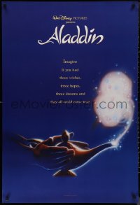 1k1076 ALADDIN 1sh 1992 classic Disney Arabian fantasy cartoon, John Alvin art of magic lamp!