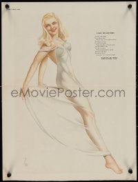 1k0001 ALBERTO VARGAS magazine page 1945 sexy pin-up art of the Lady of Letters!