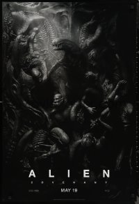 1k1078 ALIEN COVENANT style C teaser DS 1sh 2017 Ridley Scott, Fassbender, incredible sci-fi image!