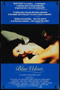 1k1115 BLUE VELVET 1sh 1986 directed by David Lynch, full color Isabella Rossellini, MacLachlan!