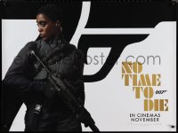 1k0457 NO TIME TO DIE teaser DS British quad 2021 Lashana Lynch as 007 Nomi with gun!