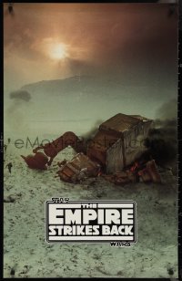 1k0249 EMPIRE STRIKES BACK 24x37 commercial poster 1990s Star Wars, sci-fi art of wrecked AT-AT!