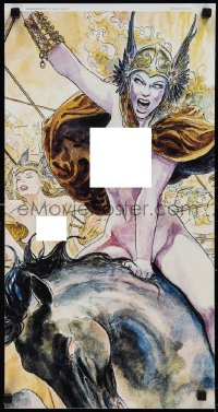1k0259 MILO MANARA 13x24 commercial poster 2014 fantasy art of sexy Valchrie charging into battle!