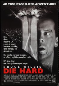 1k1150 DIE HARD 1sh 1988 Bruce Willis vs twelve terrorists, action classic, no borders!