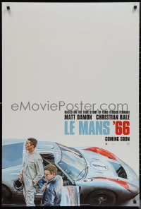 1k1173 FORD V FERRARI int'l teaser DS 1sh 2019 Bale, Damon, the American dream, Le Mans '66!