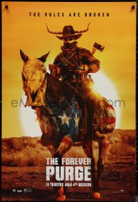 1k1174 FOREVER PURGE teaser DS 1sh 2021 Everardo Gout, wild, creepy image, the rules are broken!