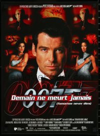 1k0426 TOMORROW NEVER DIES French 16x21 1997 Pierce Brosnan as Bond, Michelle Yeoh, Teri Hatcher!