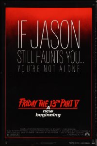 1k1180 FRIDAY THE 13th PART V 1sh 1985 A New Beginning, if Jason still haunts you you're not alone!