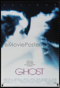 1k1186 GHOST 1sh 1990 classic romantic close up of spirit Patrick Swayze & sexy Demi Moore!