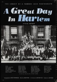 1k1202 GREAT DAY IN HARLEM 1sh 1994 great portrait of jazz musicians & family in New York!