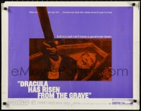 1k0896 DRACULA HAS RISEN FROM THE GRAVE 1/2sh 1969 Hammer, vampire Christopher Lee!