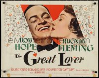 1k0903 GREAT LOVER style A 1/2sh 1949 completely different romantic c/u of Bob Hope & Rhonda Fleming!