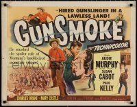 1k0906 GUNSMOKE style A 1/2sh 1953 cowboy Audie Murphy is a hired gunslinger in a lawless land!