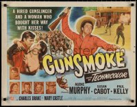 1k0905 GUNSMOKE style B 1/2sh 1953 cowboy Audie Murphy is a hired gunslinger in a lawless land!