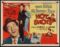 1k0911 HOT SHOTS style A 1/2sh 1956 Huntz Hall & The Bowery Boys are big shots of the TV nutwork!