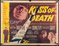 1k0920 KISS OF DEATH 1/2sh 1947 Victor Mature, Brian Donlevy, Coleen Gray, film noir classic!