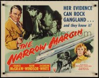 1k0929 NARROW MARGIN style B 1/2sh 1952 Richard Fleischer classic film noir, Charles McGraw!