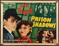 1k0937 PRISON SHADOWS 1/2sh 1936 Eddie Nugent, Joan Barclay, cool boxing images, yellow title!