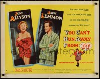 1k0957 YOU CAN'T RUN AWAY FROM IT style B 1/2sh 1956 Lemmon & Allyson in It Happened One Night remake