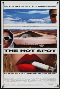 1k1226 HOT SPOT DS 1sh 1990 cool close up smoking & Cadillac image, directed by Dennis Hopper!