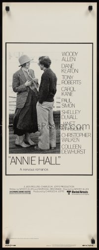 1k0960 ANNIE HALL insert 1977 full-length Woody Allen & Diane Keaton, a nervous romance!