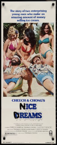 1k0972 CHEECH & CHONG'S NICE DREAMS insert 1981 2 young men who make lots of money selling ice cream