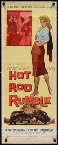 1k0994 HOT ROD RUMBLE insert 1957 the big wheels & the slick chicks who fire 'em up!