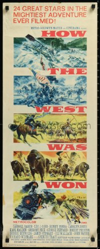 1k0996 HOW THE WEST WAS WON insert 1964 John Ford epic, Debbie Reynolds, Gregory Peck & all-star cast!