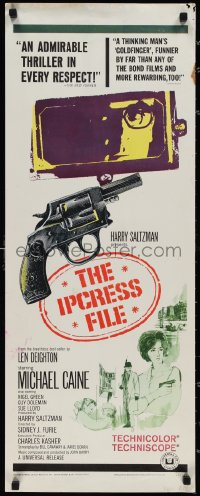 1k1000 IPCRESS FILE insert 1965 Michael Caine in the spy story of the century!